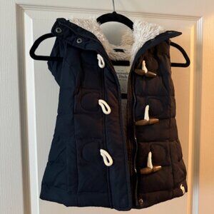 Abercrombie & Fitch Parka Lined Puffer Down Vest - XS